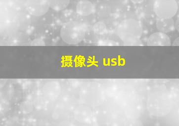 摄像头 usb